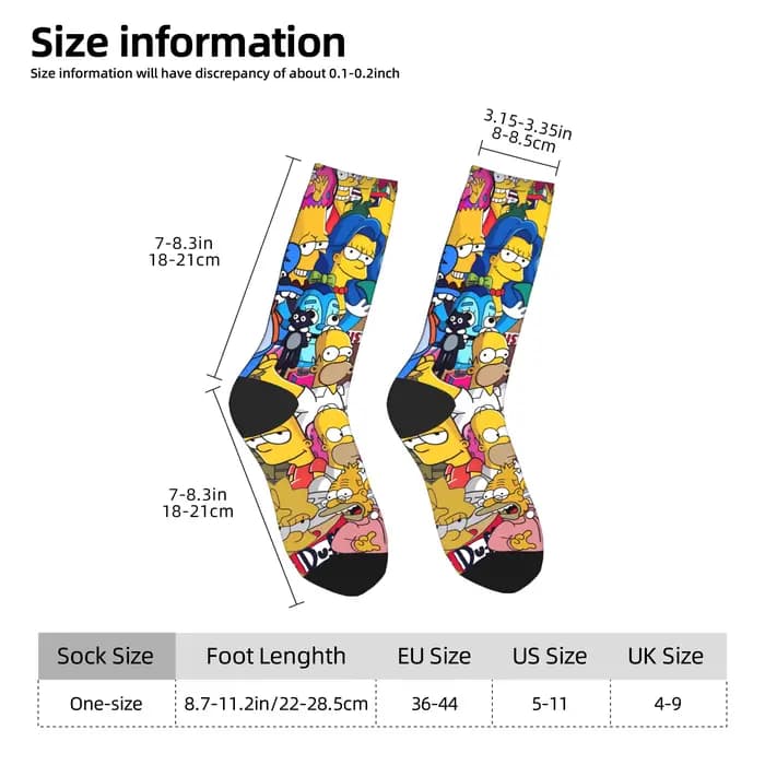 Chaussettes fantaisie unisexe respirantes pour hommes