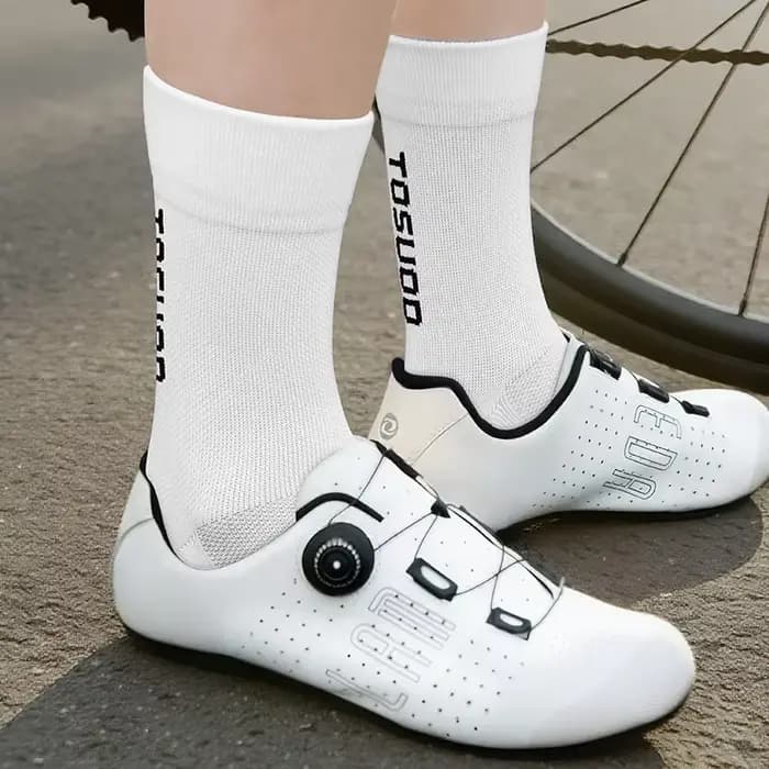 TOSUOD chaussettes de Sport respirant amorti Absorption des chocs cyclisme vtt vélo de route haute élastique pour hommes femmes