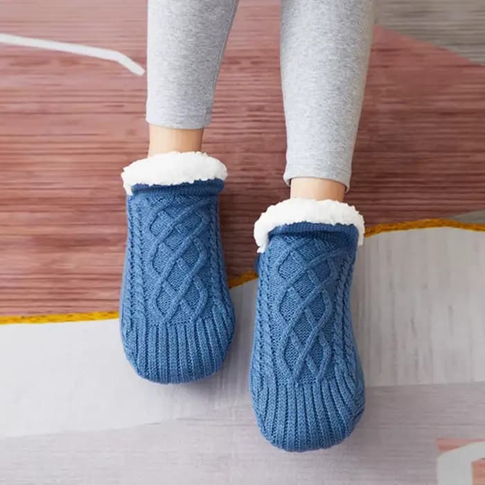1 paire de chaussettes de sommeil épaisses et chaudes en velours