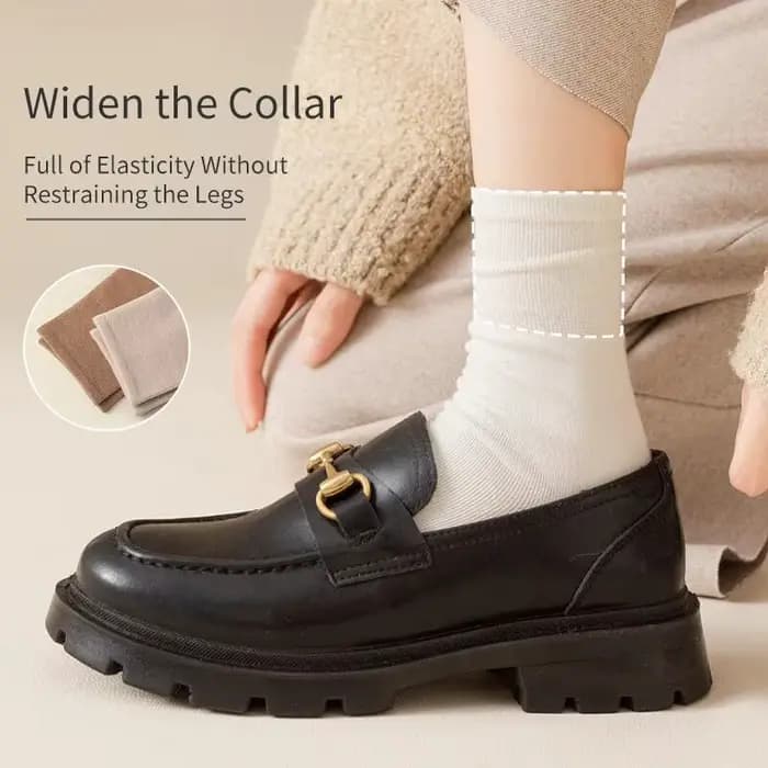 6 paires de chaussettes mi-tube simples et confortables pour femmes