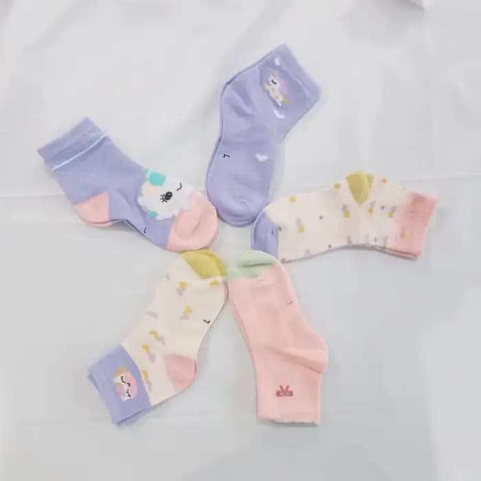 5 paires de chaussettes pour enfants à motif licorne de dessin animé