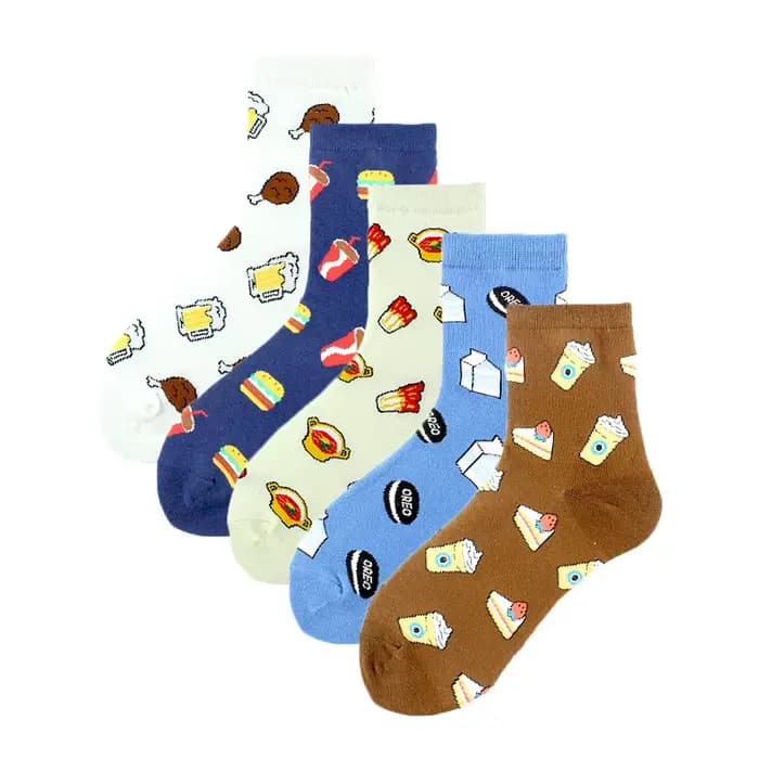 Chaussettes créatives drôles en coton pour femmes