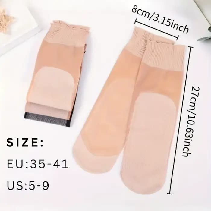 Chaussettes transparentes non contraignantes pour femmes