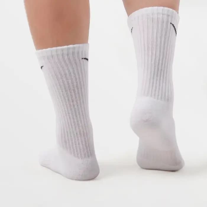 Nike Everyday Cushion Crew Logo Chaussettes de course unisexe Combo Pack Blanc SX7664-100