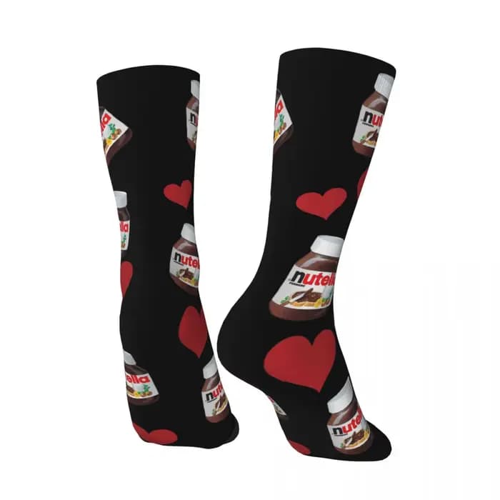 Chaussettes de dessin animé Nutella pour hommes et femmes