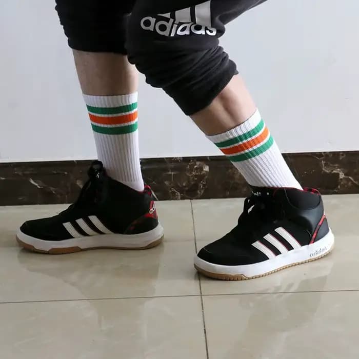 Chaussettes tube en coton absorbant la transpiration pour hommes