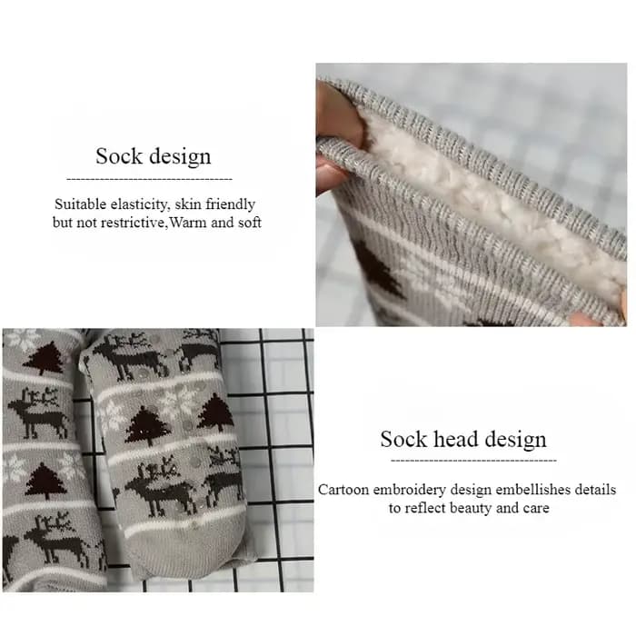 Moelleux hommes chaussette thermique hiver chaud court doux antidérapant sol flou polaire peluche poignée dormir