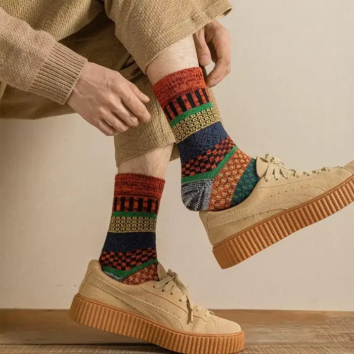 5 paires de chaussettes d'hiver pour femmes - chaussettes tricotées