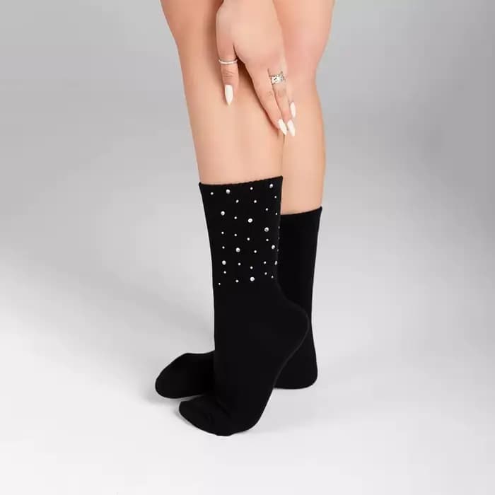 1/2/4 paires diamant brillant marée chaussettes diamant chaud luxe strass moyen Tube femmes chaussettes quatre saisons mode coton bonneterie