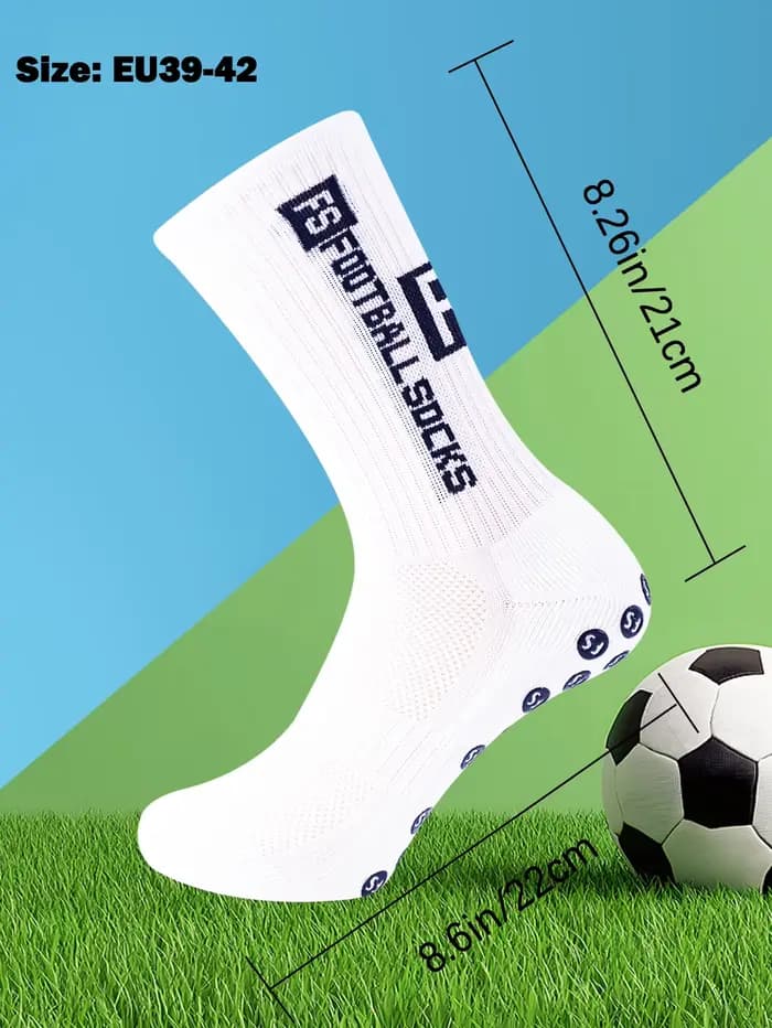 4 paires de nouvelles chaussettes de football FS mi-tube collées pour l'entraînement sportif et la compétition