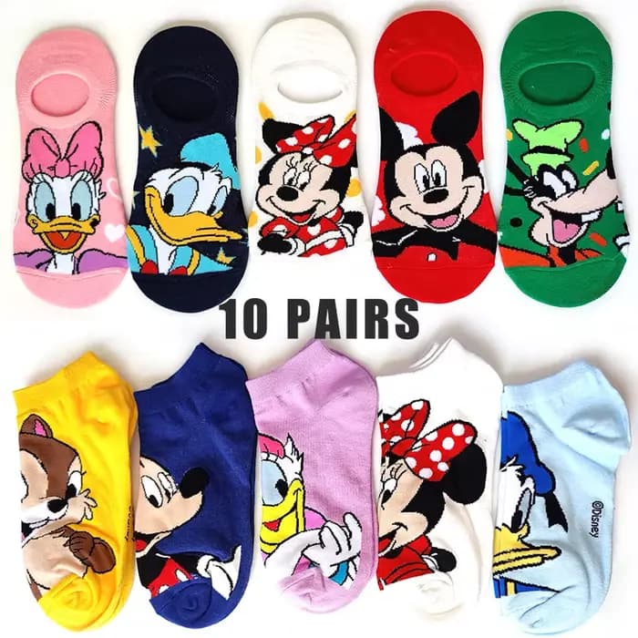Chaussettes courtes Minnie Cartoon pour femmes