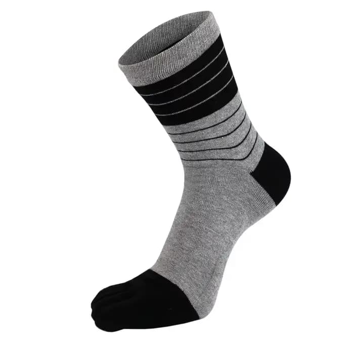 Nouvelles chaussettes à cinq doigts pour homme peigné respirant coloré coton sueur déodorant antibactérien mode Sport