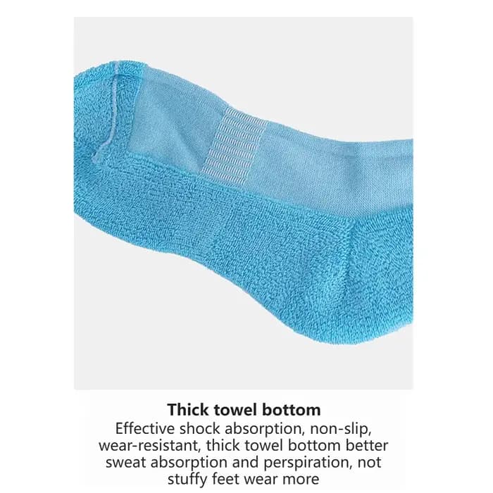 Chaussettes de football d'été Loogdeel pour enfants, couleur unie, antidérapantes, pour le skateboard et le cyclisme, avec fond en tissu éponge, pour l'entraînement des hommes