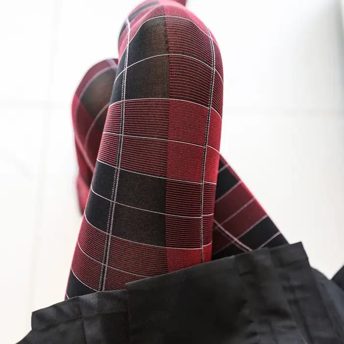 Collants à imprimé écossais tendance pour femmes, style collège, bas à carreaux classiques, rétro japonais, chaussettes sexy pour le bas du corps