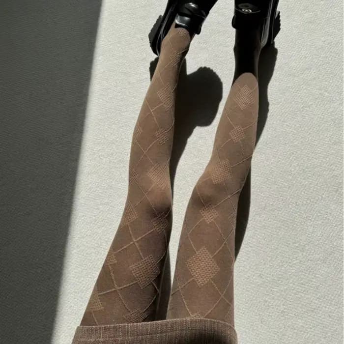 Leggings de style britannique vintage collants élégants pour femmes