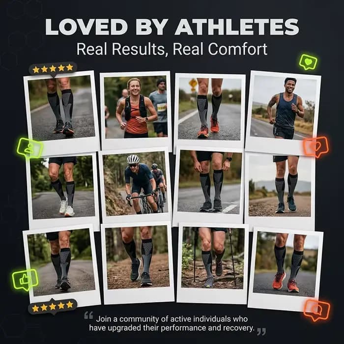 1/3 paires de chaussettes de compression unisexes en nylon pour l'été