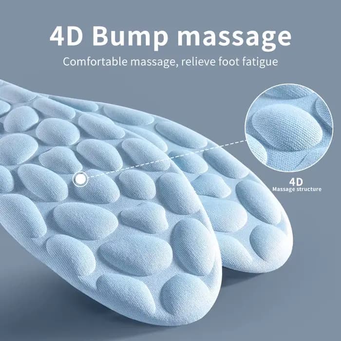 Semelles intérieures de Sport 4D pour chaussures femmes hommes déodorant coussin respirant semelles de course pour pieds Massage orthopédique coussinets de soins de course