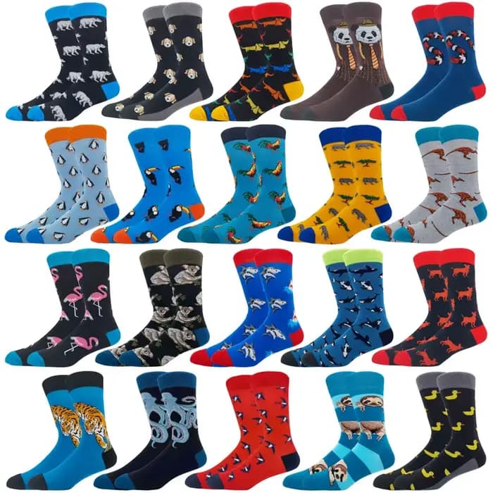 Mode homme automne hiver Skateboard chaussettes heureux créatif pingouin dauphin requin koala chaussettes nouveauté équipage drôle homme chaussettes
