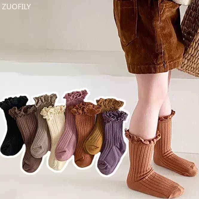 Chaussettes à volants pour bébés filles de 0 à 8 ans