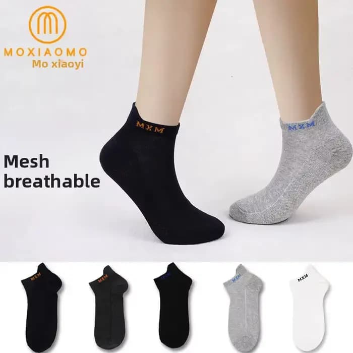 Chaussettes fines d'été antibactériennes 100% pur coton pour hommes et femmes