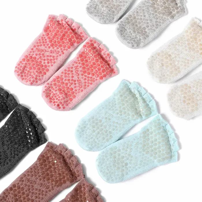 Chaussettes de yoga à cinq orteils pour femmes