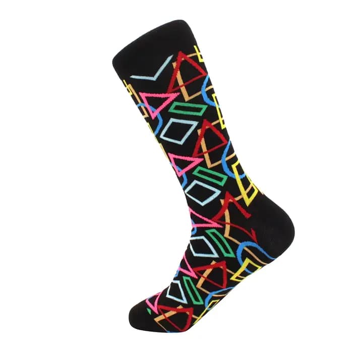Tendance offre spéciale hommes chaussettes décontracté Gentleman haute qualité couleur Puzzle heureux