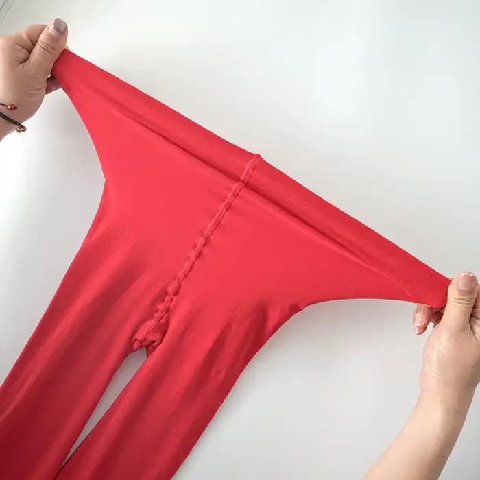 Femmes mode collants rouges Sexy mince velours Leggings translucide élastique rouge