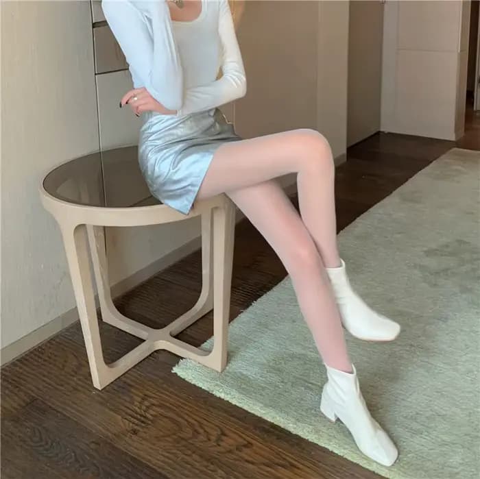 Chaussettes noires en dentelle scintillante pour femmes