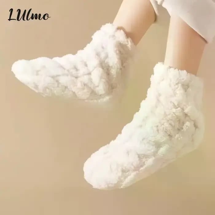 Hiver plus chaud pieds bas pour femmes hommes en peluche maison sommeil sol longue chaussette chaud sommeil chaussettes pied réchauffement