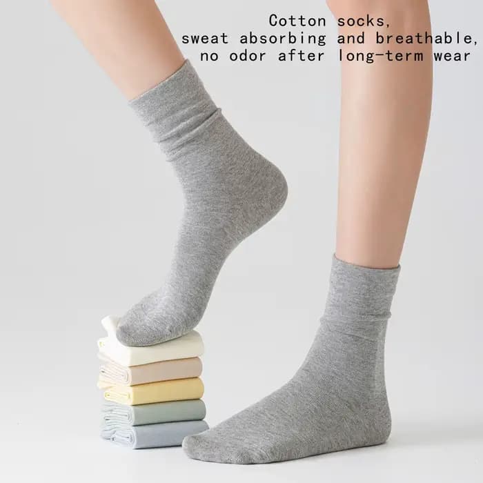 Chaussettes en coton sans couture empilables pour femmes - Portez-les en version tombante ou droite
