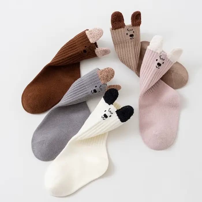 Chaussettes mignonnes en coton doux pour filles et garçons