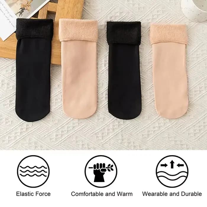 1-5 paires de chaussettes de neige en cachemire d'hiver pour femmes