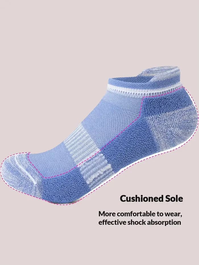 5/10 paires femmes chaussettes de course basket-ball respirant anti-dérapant Sport bateau