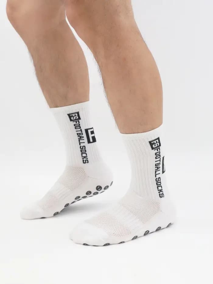4 paires de nouvelles chaussettes de football FS mi-tube collées pour l'entraînement sportif et la compétition