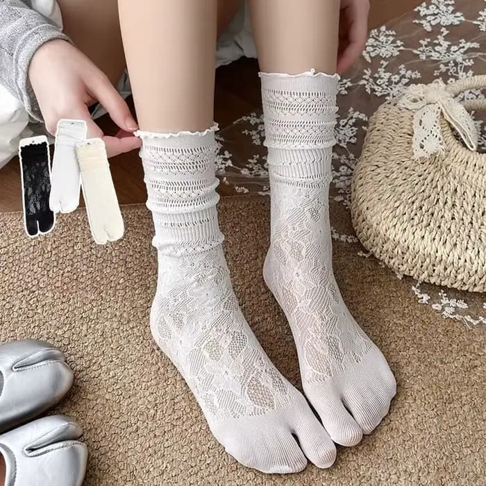 1 à 3 paires disponibles – Chaussettes Tabi japonaises à deux orteils pour femmes