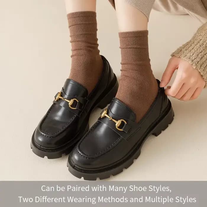 6 paires de chaussettes mi-tube simples et confortables pour femmes