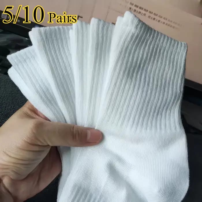 5/10 paires de chaussettes mi-longues pour hommes