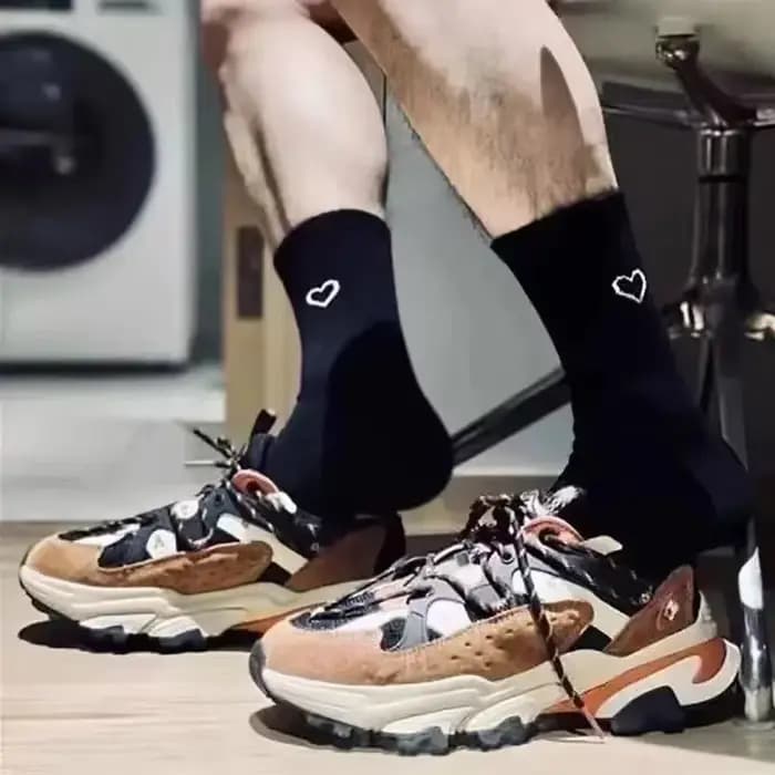 1/3/6 paires couleur unie amour coeur noir blanc femmes sport chaussettes courtes mode mignon dame fille cheville