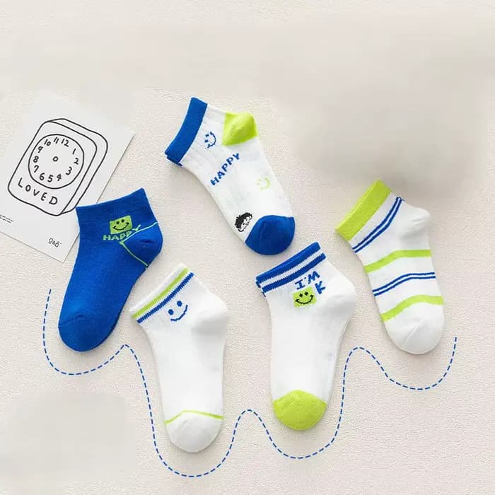 5 paires de chaussettes d'été en maille pour enfants
