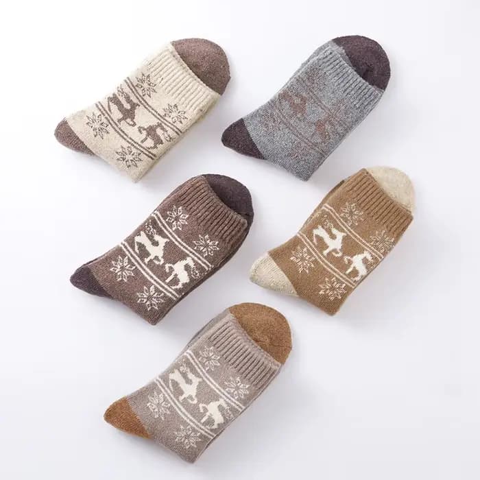 5 paires de chaussettes en laine mérinos pour femmes