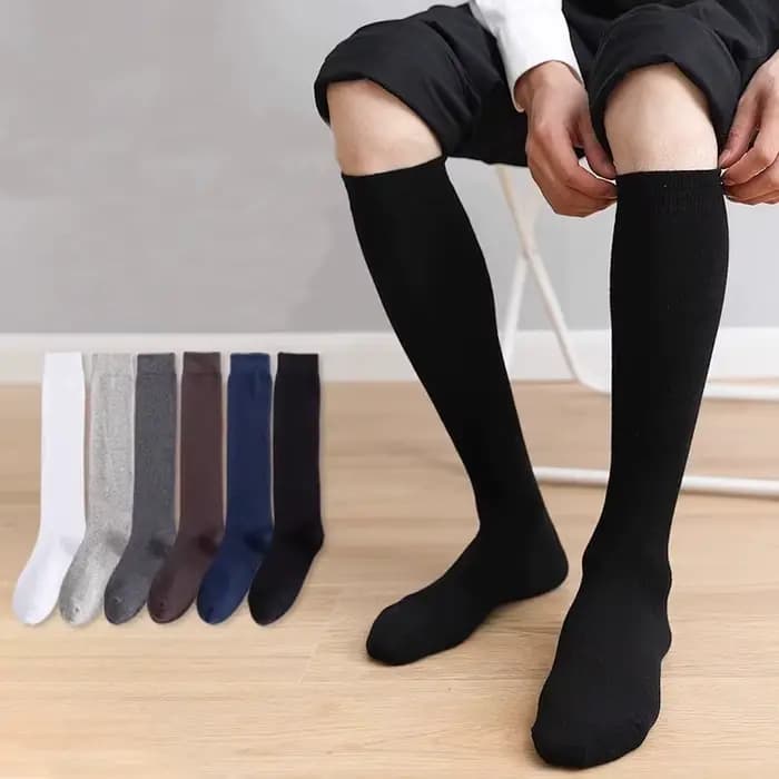Hommes chaussettes longues bas coton solide affaires doux élastique robe de soirée formel Gentleman chaud thermique