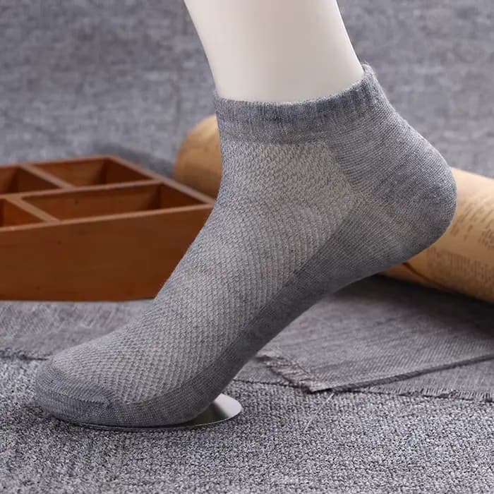 10 paires/lot chaussettes respirantes pour hommes cheville courte élastique couleur unie maille coton affaires unisexe chaussette grande taille EU38-46