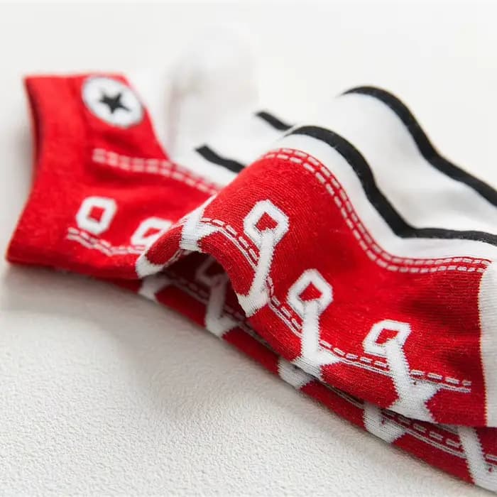 Femmes courtes cheville chaussettes hommes automne printemps respirant décontracté mode loisirs Sport étoile lacet