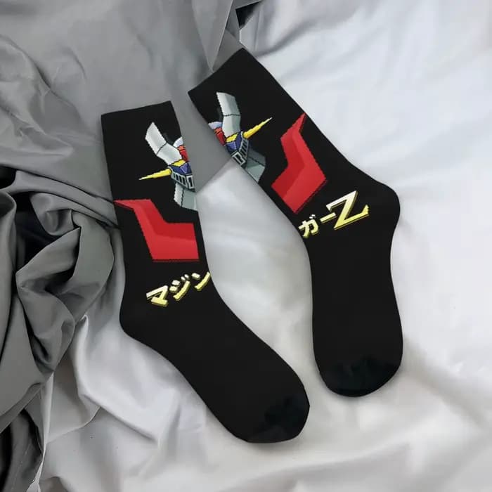 Nouveau homme hommes chaussettes décontracté Actarus Mazinger Z Manga chaussette Robot Goldorak Grendizer femmes bas printemps été automne hiver
