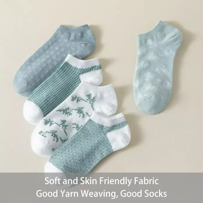 5 paires de chaussettes basses quatre saisons pour femmes