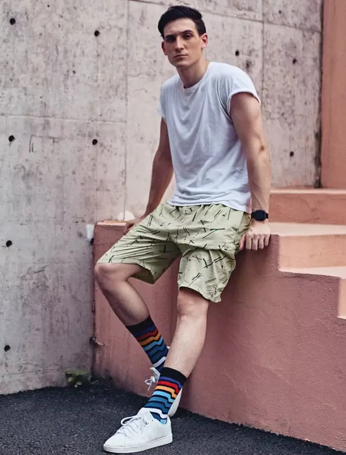 Tendance offre spéciale hommes chaussettes décontracté Gentleman drôle haute qualité couleur Puzzle heureux