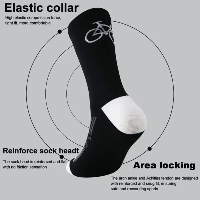 1 paire de chaussettes de cyclisme professionnelles respirantes pour vélo de route et vtt