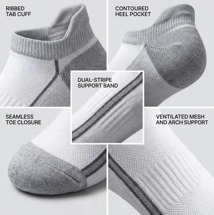 8 paires aléatoires de chaussettes courtes bi-hebdomadaires pour hommes et femmes
