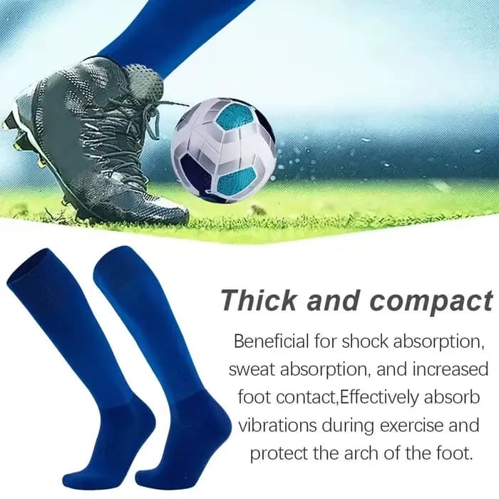 1 paire de chaussettes de football, chaussettes d'entraînement à fond épais en tissu éponge, disponibles en plusieurs couleurs - chaussettes de sport