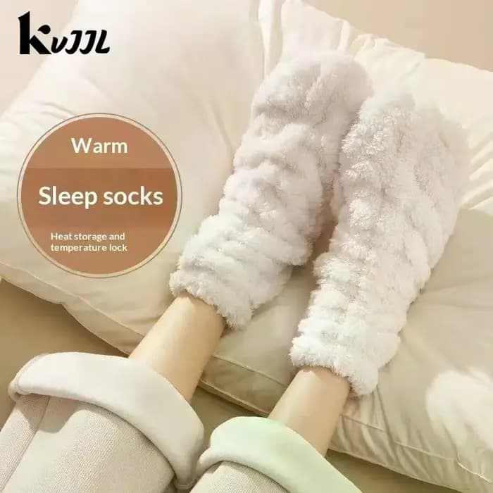Hiver plus chaud pieds bas pour femmes hommes en peluche maison sommeil sol longue chaussette